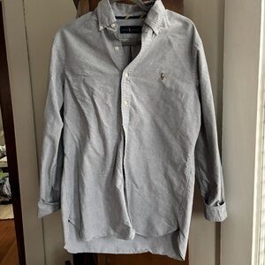 Ralph Lauren Men’s Oxford Button Down Shirt in Grey Size XL